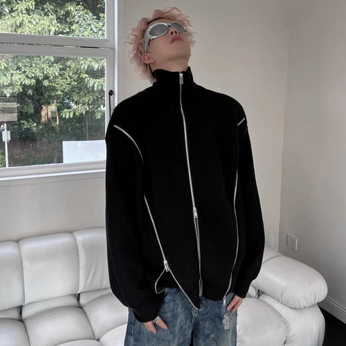 Herren Urbaner Strickpullover mit hohem Kragen Echoarchiv