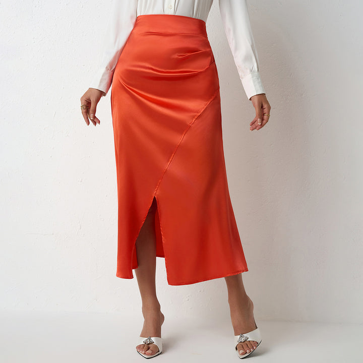 Damen Eleganter Schnitt Maxirock mit hohem Schlitz Echo Archiv