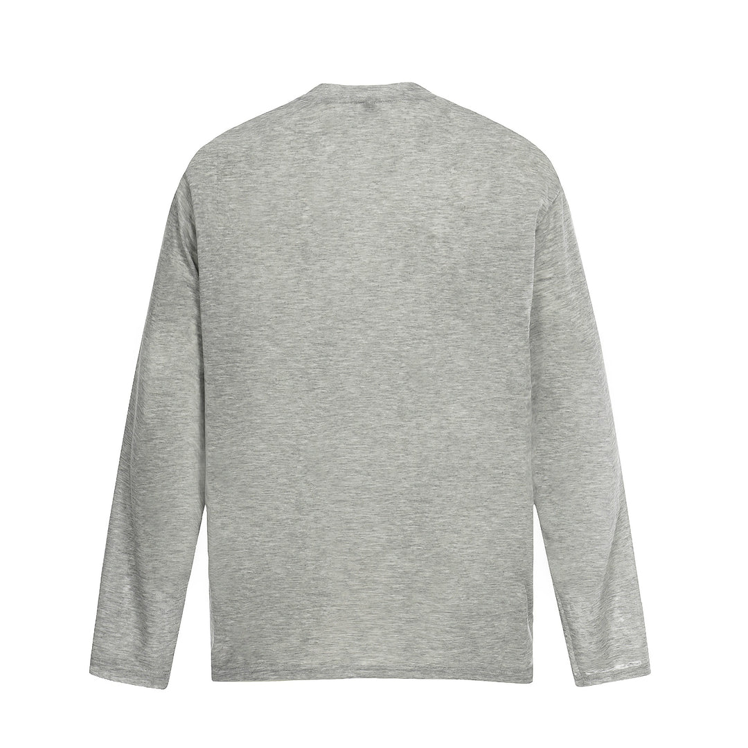 Unisex Langärmeliges Baumwollshirt mit Vintage-Print und relaxed Fit Echoarchiv