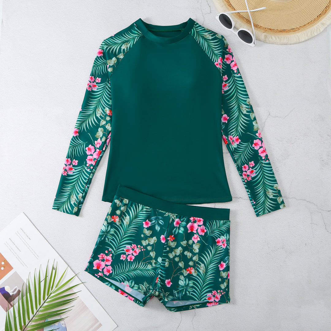 Damen UV-Schutz Rashguard-Set mit floralem Design Echo Archiv