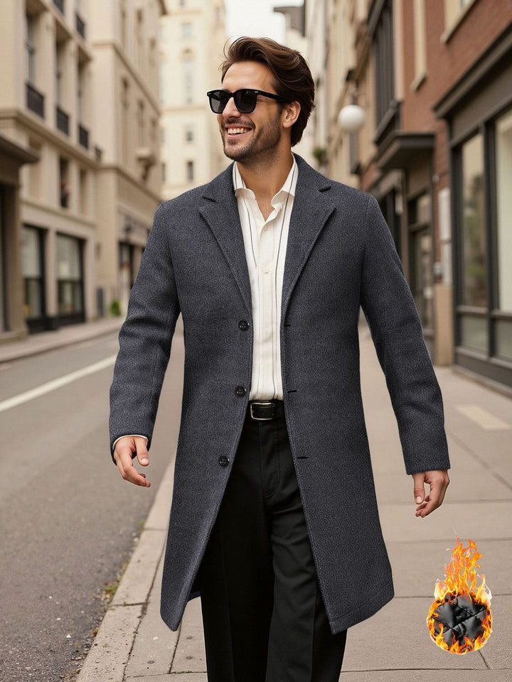 Herren eleganter doppelreihiger Mantel Echoarchiv