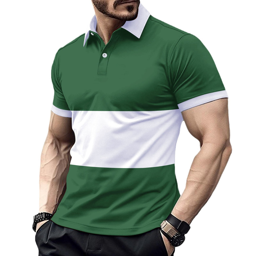 Herren Poloshirt mit elegantem Farbverlauf und praktischer Brusttasche Echoarchiv