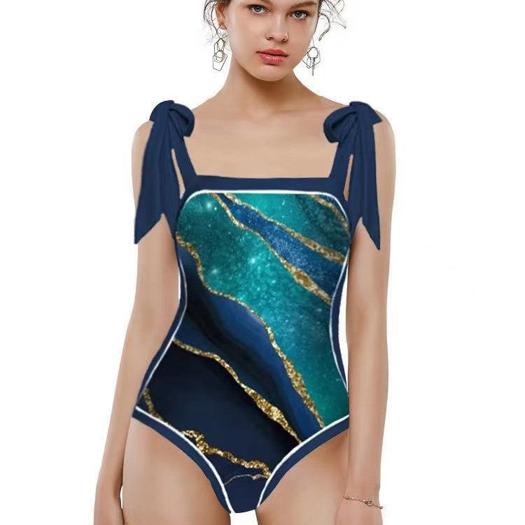 Damen Badeanzug mit elegantem Wickelrock Echo Archiv 1782104434