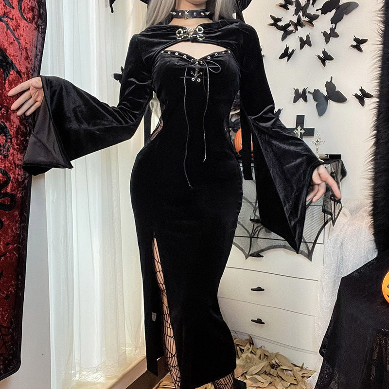 Damen figurbetonte Bluse mit Rüschendetails und Schnürung Echo Archiv
