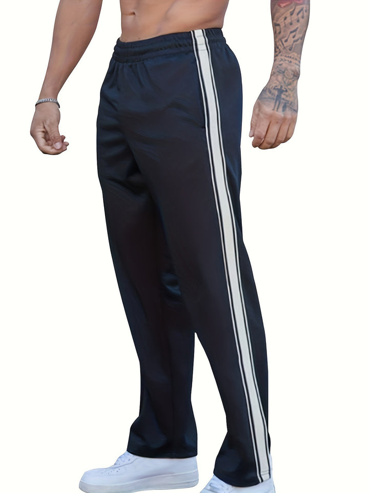 Herren Sportliche Trainingshose mit seitlichem Tape-Streifen und elastischem Bund Echoarchiv