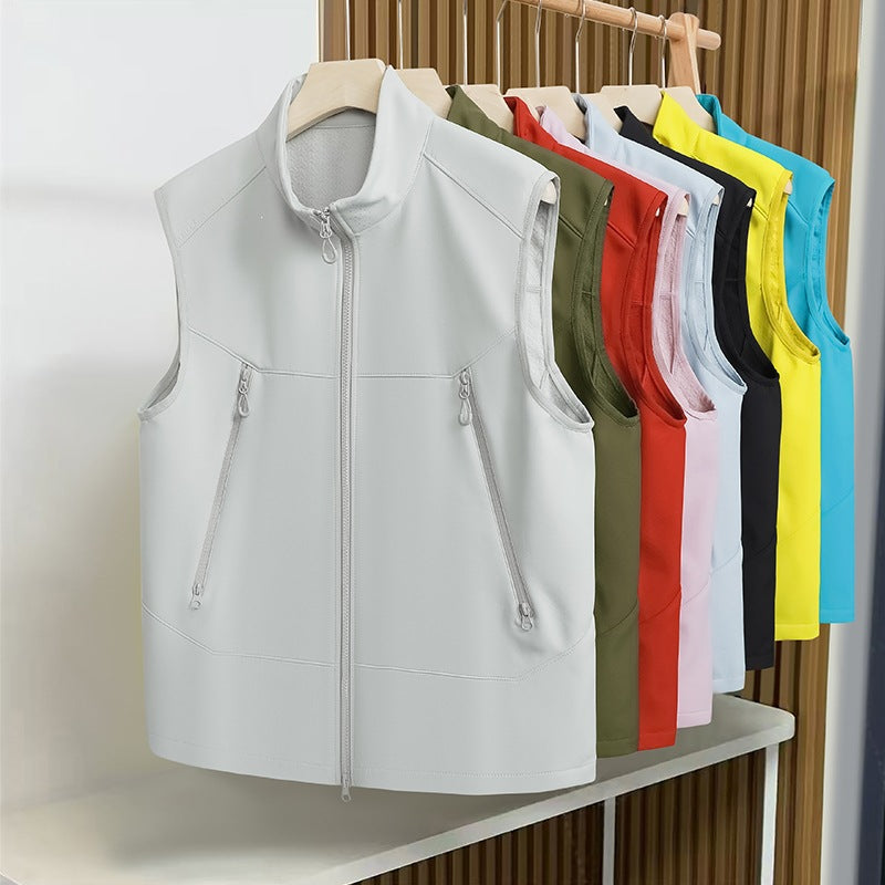 Herren Wasserabweisende Softshell-Weste mit Stehkragen, Reißverschlusstaschen & Atmungsaktivem Futter Echoarchiv