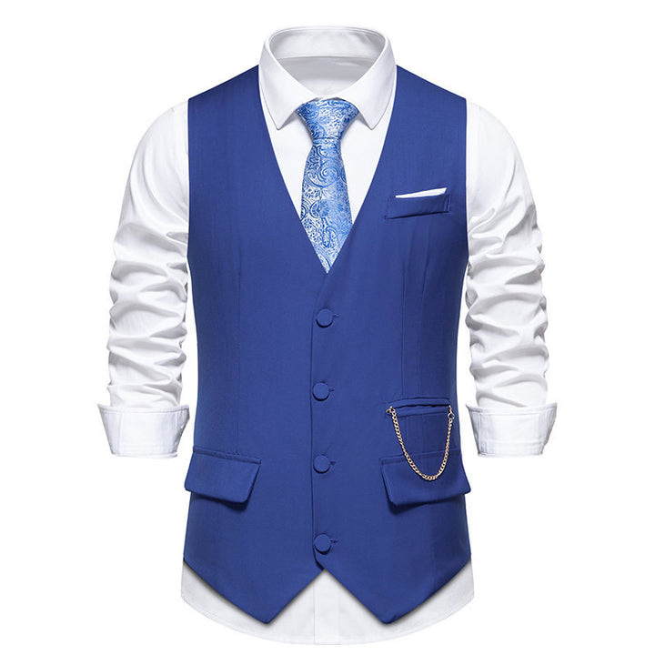 Herren elegante Anzugweste mit praktischen Taschen und modischem Design Echoarchiv