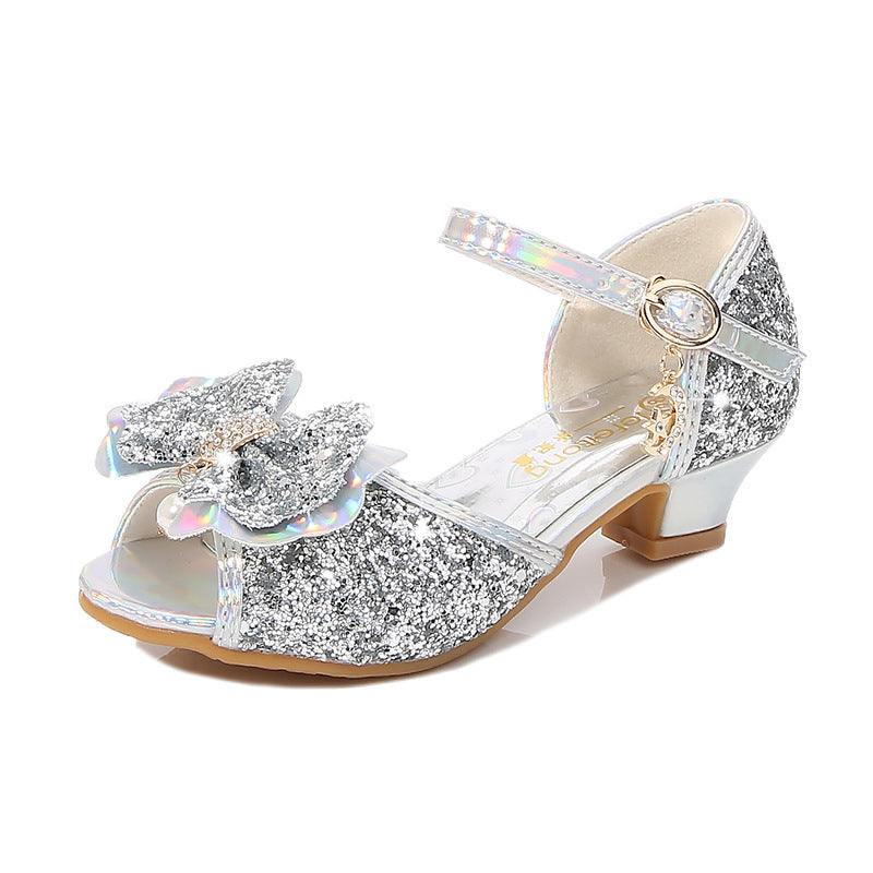 Mädchen Glitzernde Ballerinas mit Schleifenakzent Echo Archiv