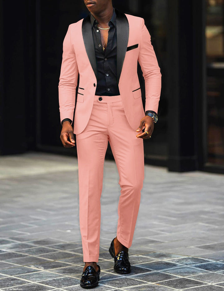 Herren nan schmal geschnittener Smokinganzug mit Satinrevers und Slim-Fit-Hose Echo Archiv