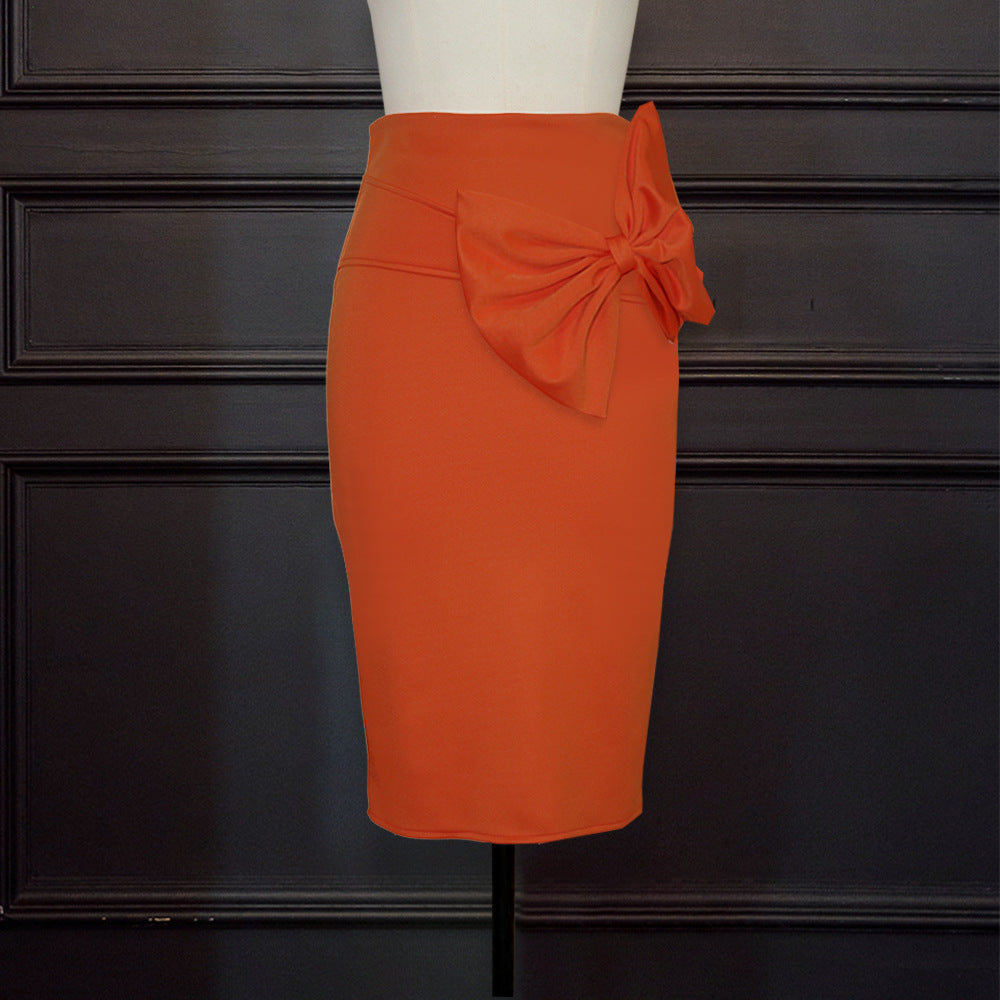 Damen eleganter Bleistiftrock mit raffiniertem Schleifen-Detail Echo Archiv