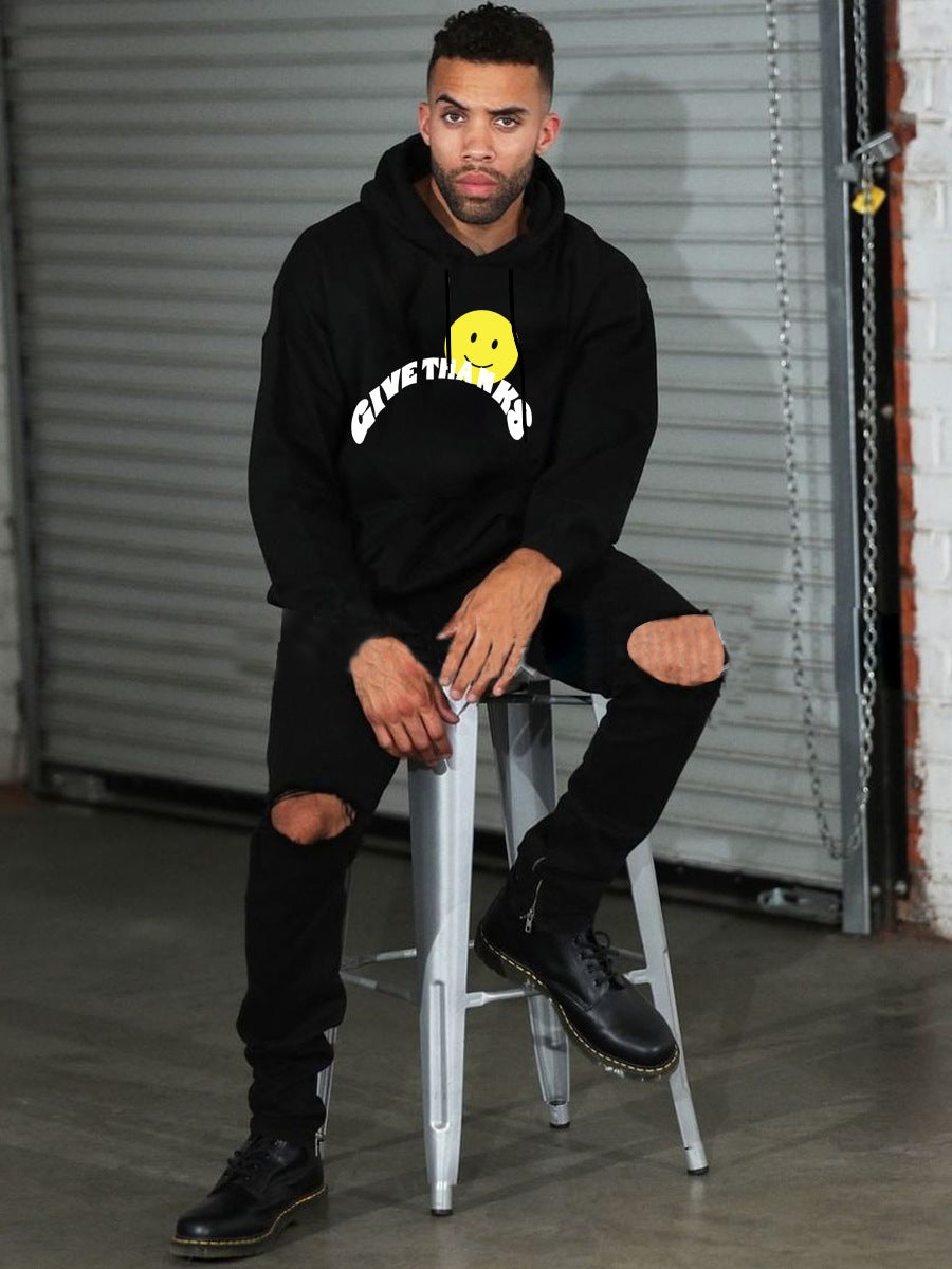 Herren Kapuzenpullover mit inspirierendem Print Echoarchiv