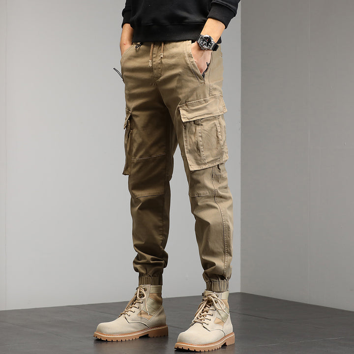 Herren Cargo-Joggerhose mit multifunktionalen Cargotaschen und elastischem Saum – Bravaro