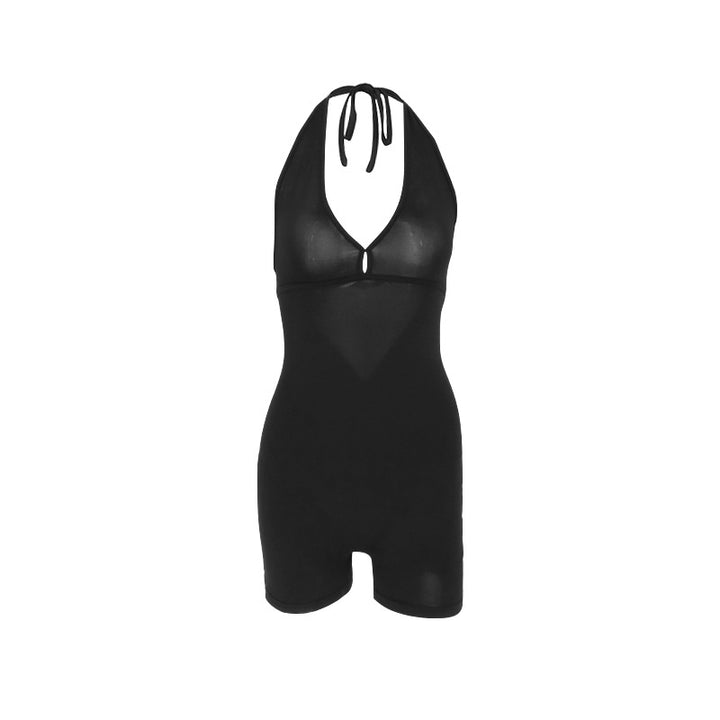 Damen Bralette-Badeanzug mit tiefem V-Ausschnitt und flexiblem Trägerdesign Echo Archiv