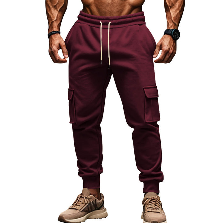 Herren Cargo-Freizeithose mit verstellbarem Bund und funktionalen Taschen Echoarchiv
