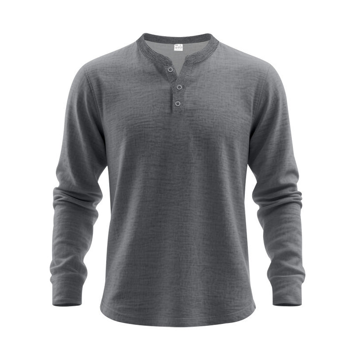 Herren Langarm-Hemden im klassischen Henley-Stil Echoarchiv