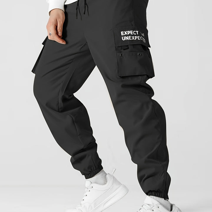 Herren Tapered Cargo-Jogginghose mit elastischem Bund, Multifachtaschen & Bündchen Echo Archiv