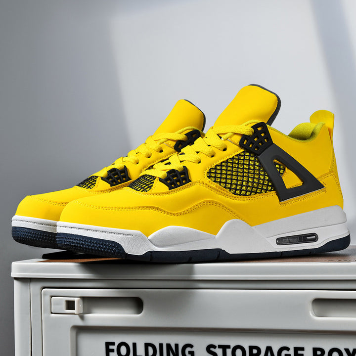Herren retro-urbaner High-Top Sneaker mit Netzpaneel, verstärkter Fersenkappe und dämpfender Air-Unit – Norré