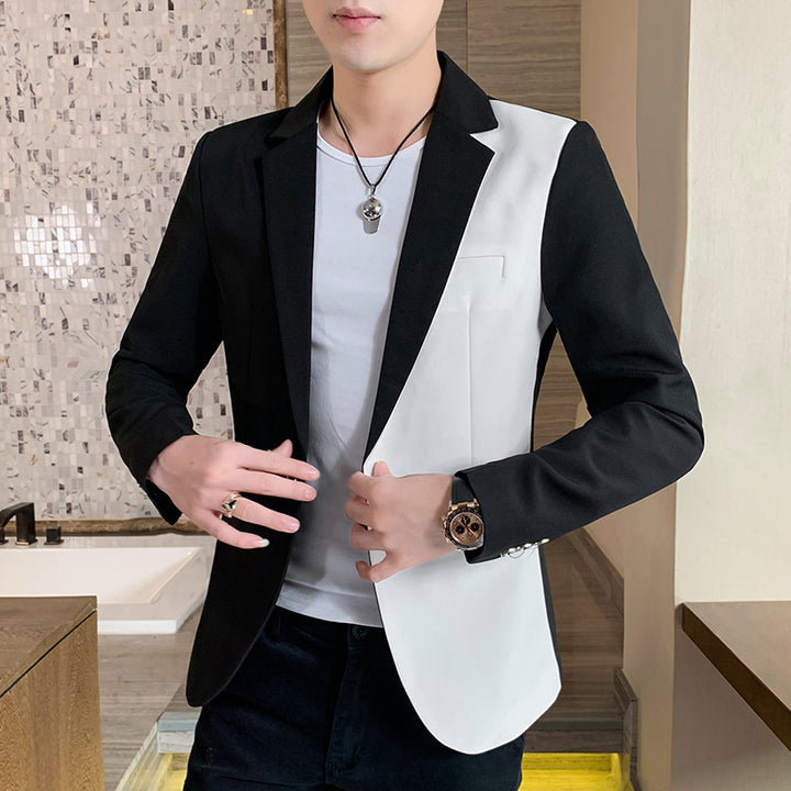Herren modischer Blazer mit asymmetrischem Design und funktionalen Taschen Echoarchiv