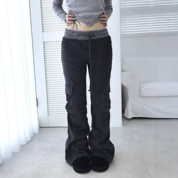 Damen Ausgestellte Cargo-Loungehose mit hohem Bund und Kordelzug Echo Archiv