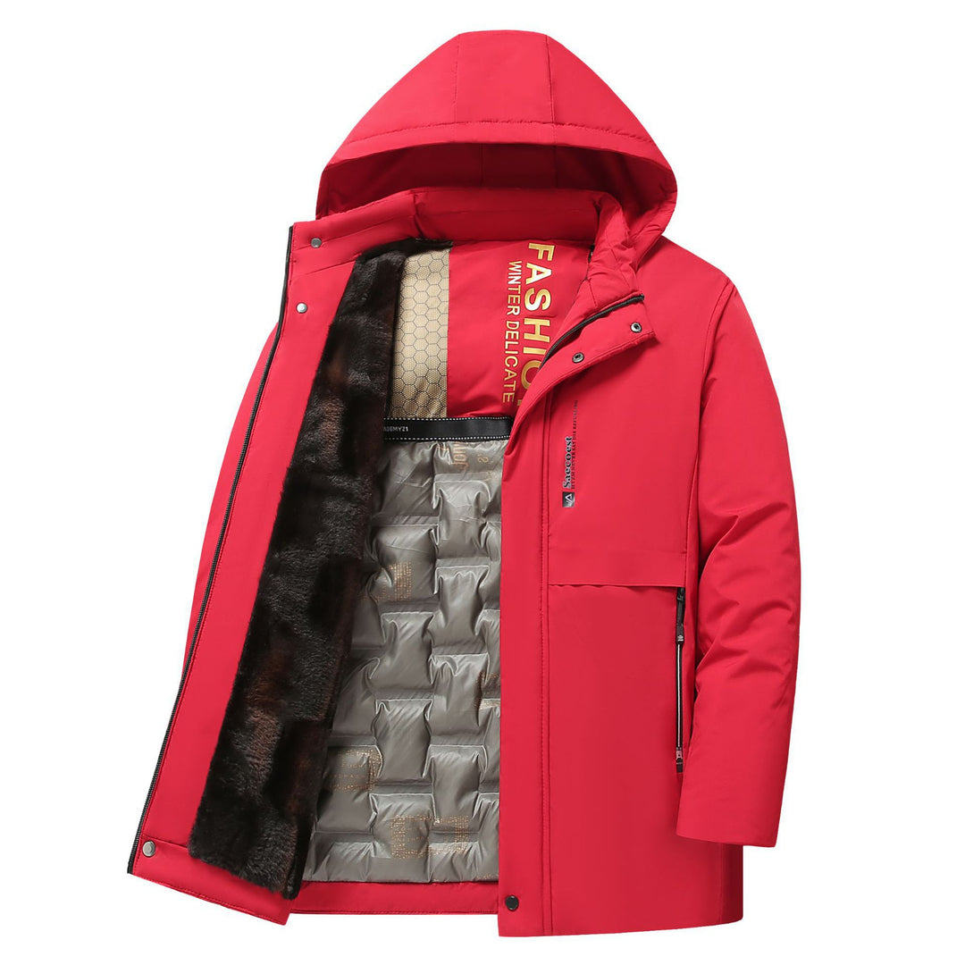 Herren Warm gefütterte Steppjacke mit Kapuze Echo Archiv