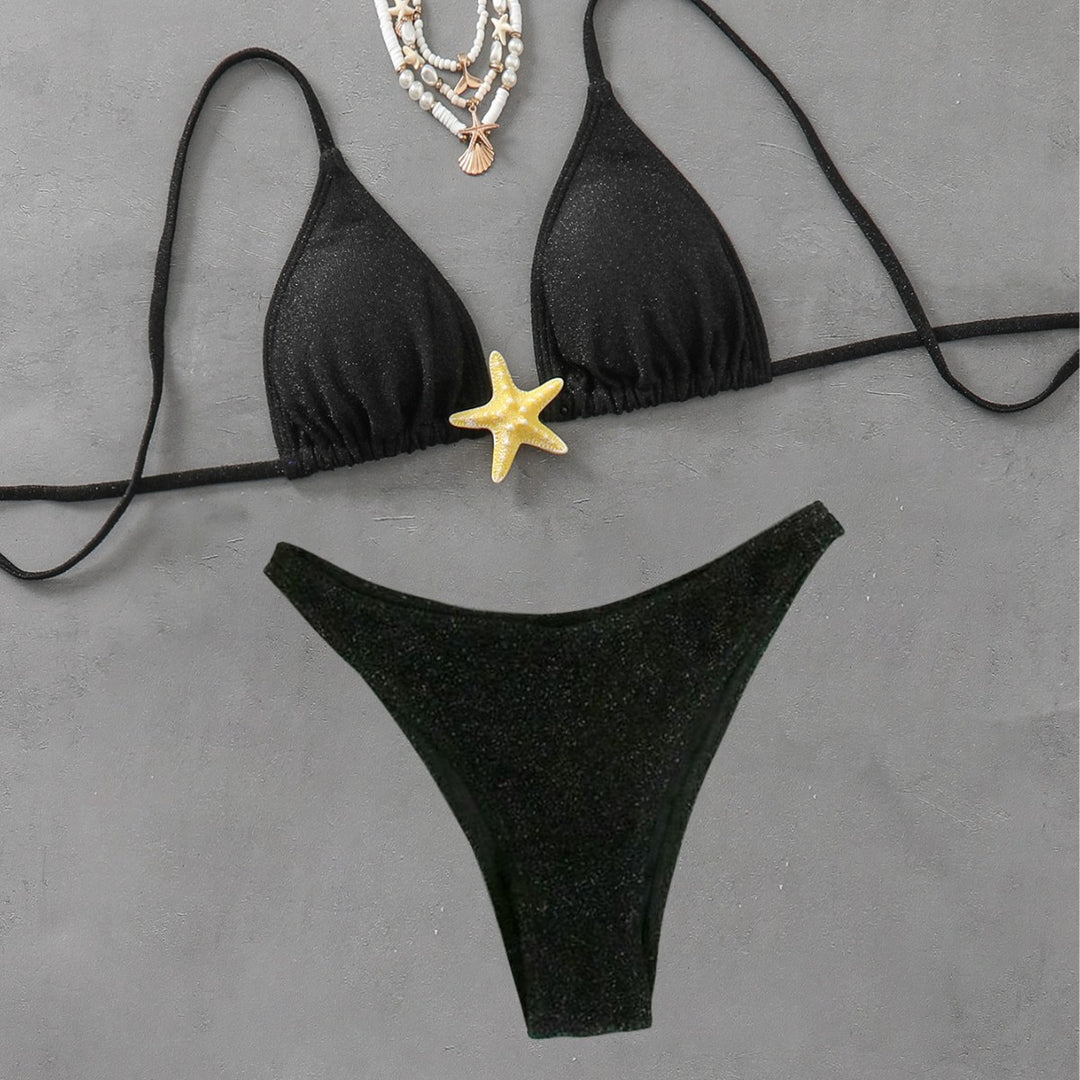 Damen Triangel-Bikini mit modischem Glitzer-Effekt Echo Archiv