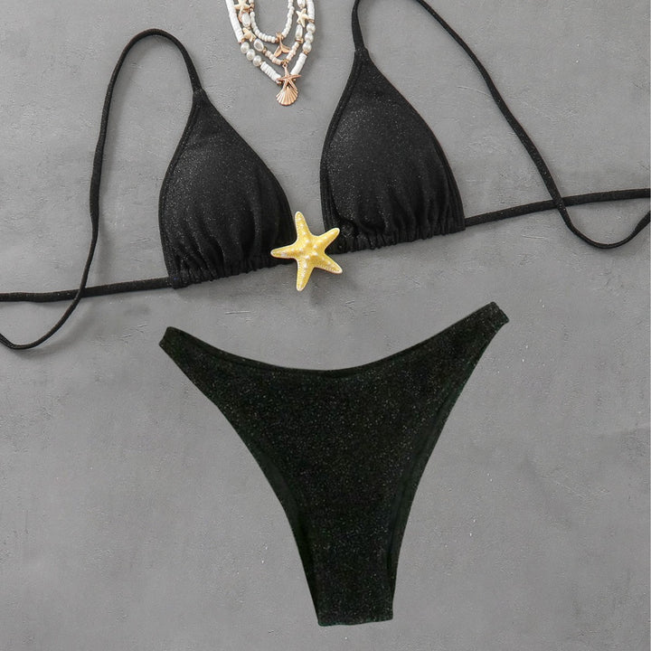 Damen Triangel-Bikini mit modischem Glitzer-Effekt Echo Archiv