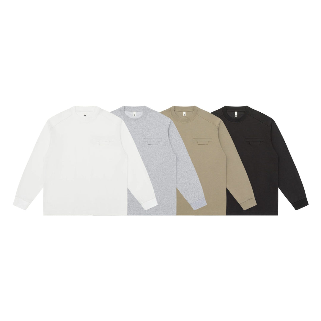 Unisex Oversize-Sweatshirt mit Raglanärmeln und verdeckter Brustklappe Echoarchiv