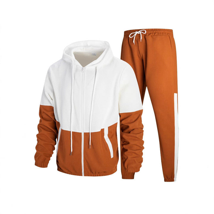Herren modischer Trainingsanzug mit leistungsstarkem Funktionsmaterial und stylischem Blockdesign Echoarchiv