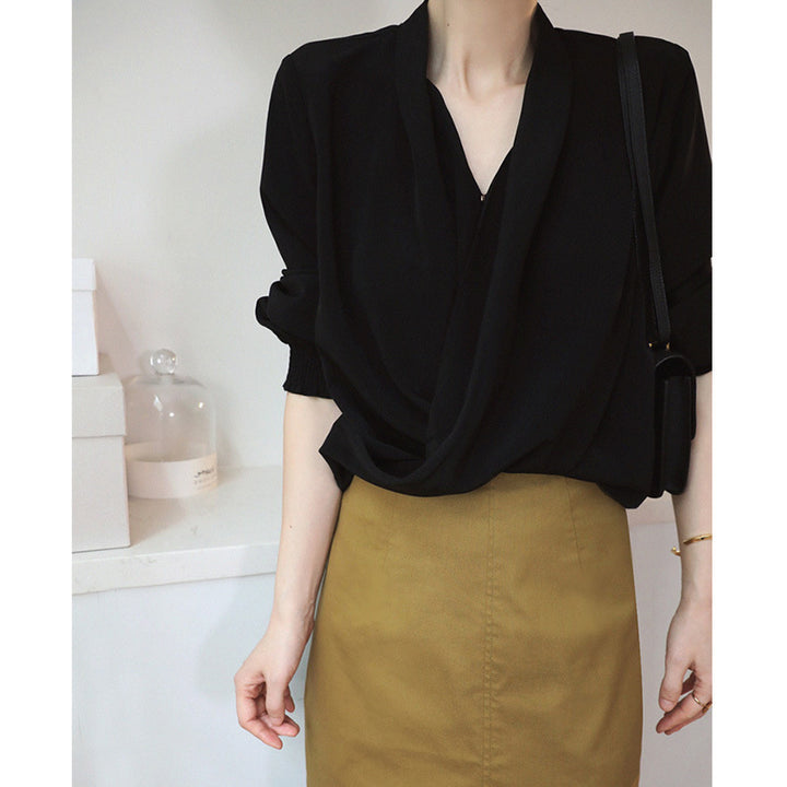 Damen Elegante Wickelbluse Echoarchiv