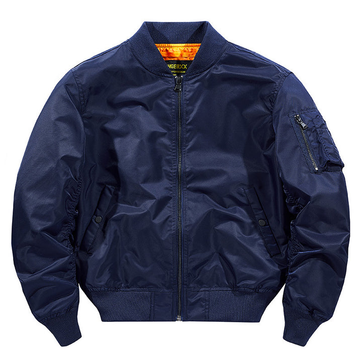 Herren  leichte isolierte Flug-Bomberjacke mit Utility-Tasche am Arm und Druckknopf-Eingangshandtaschen Echo Archiv