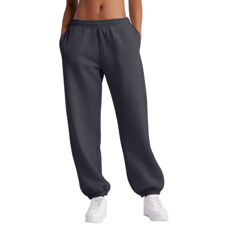 Damen schmale High‑Waist Sweat-Jogginghose mit hohem Komfortbund, verstellbarem Kordelzug und elastischen Knöchelbündchen – Avérine