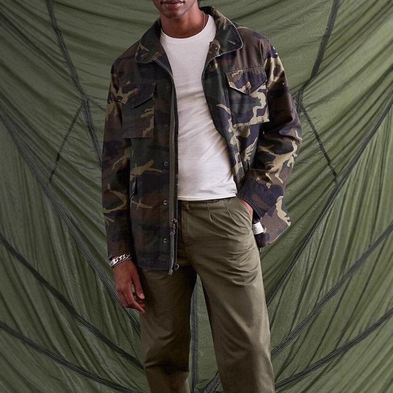 Herren praktische Utility-Jacke mit mehreren Taschen Echoarchiv