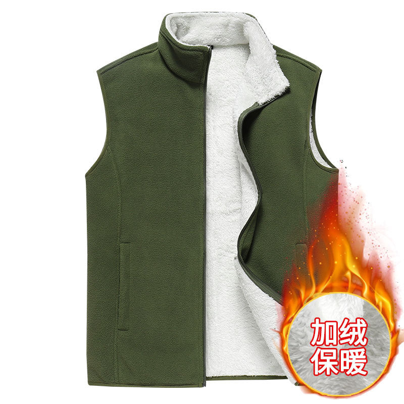 Herren Ärmellose Microfleece‑Weste mit Stehkragen und verdecktem Zweiwege-Reißverschluss Echoarchiv