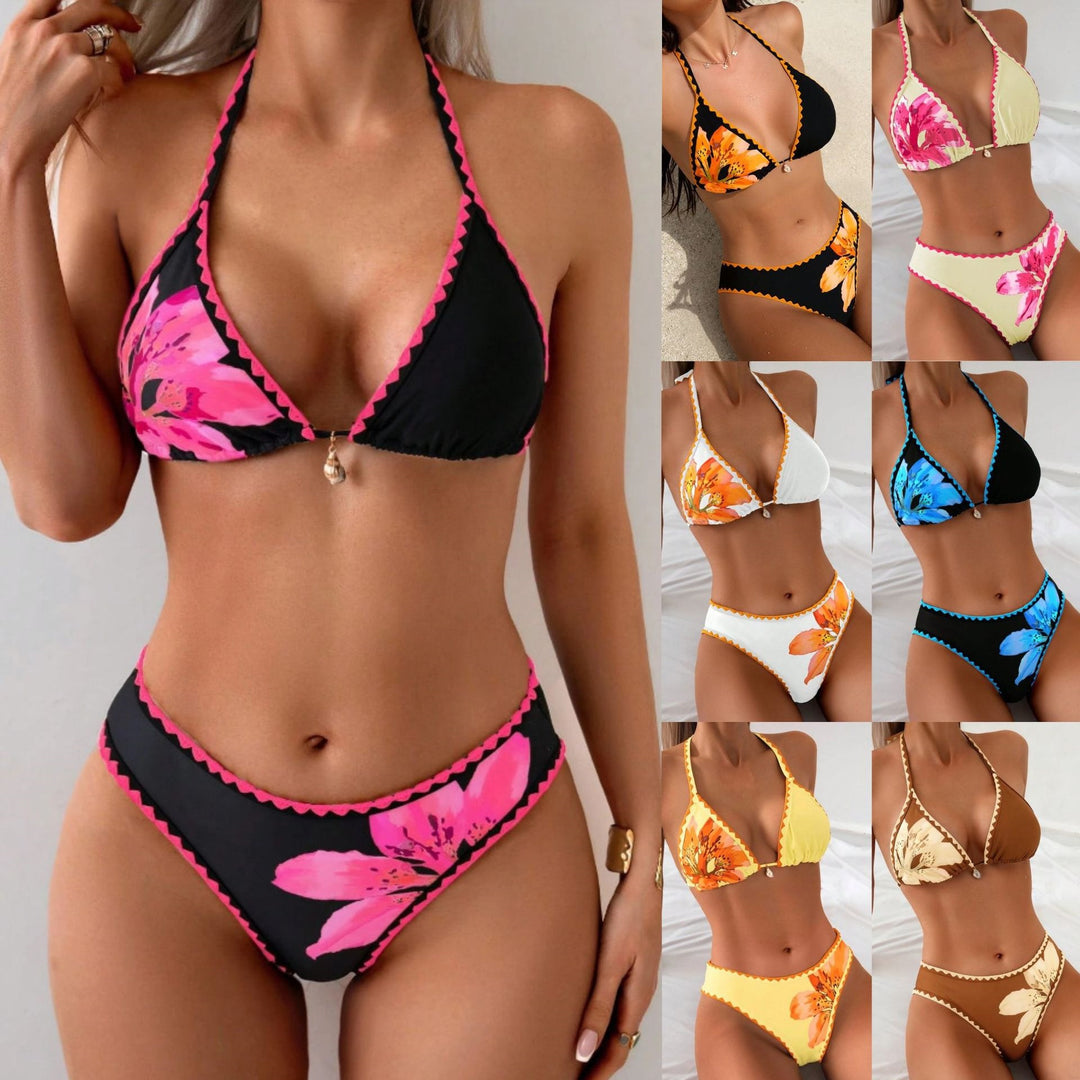 Damen Triangel-Bikini mit floralen Applikationen Echo Archiv