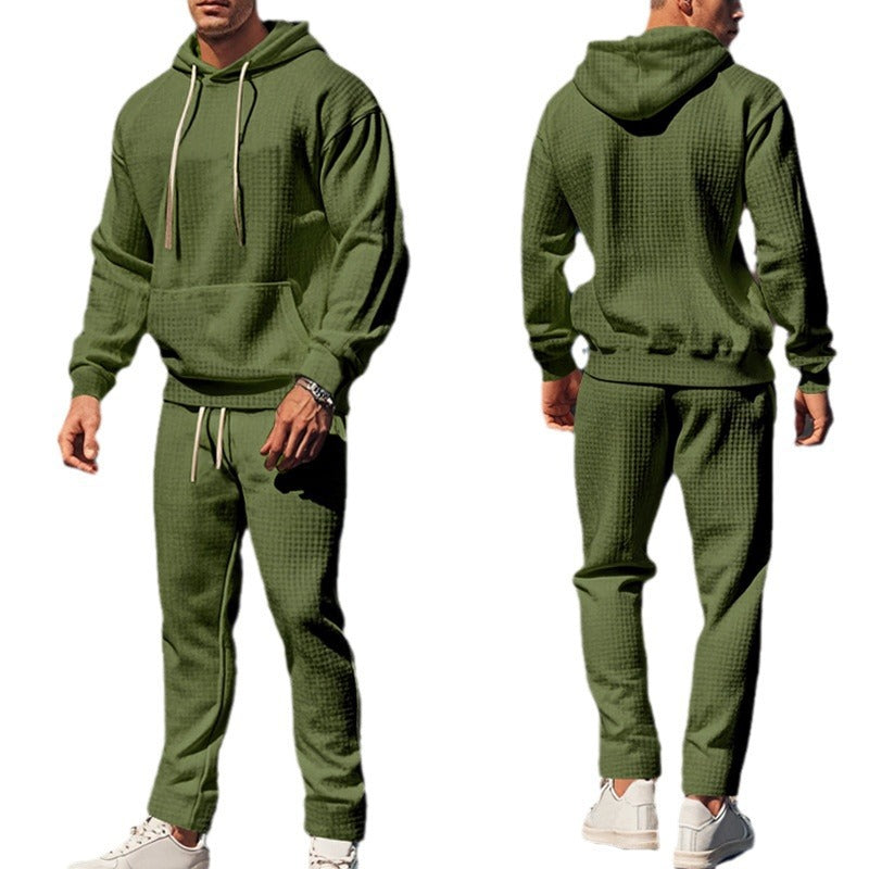 Herren lässiger Kapuzenpullover mit strukturiertem Design und praktischen Taschen Echoarchiv