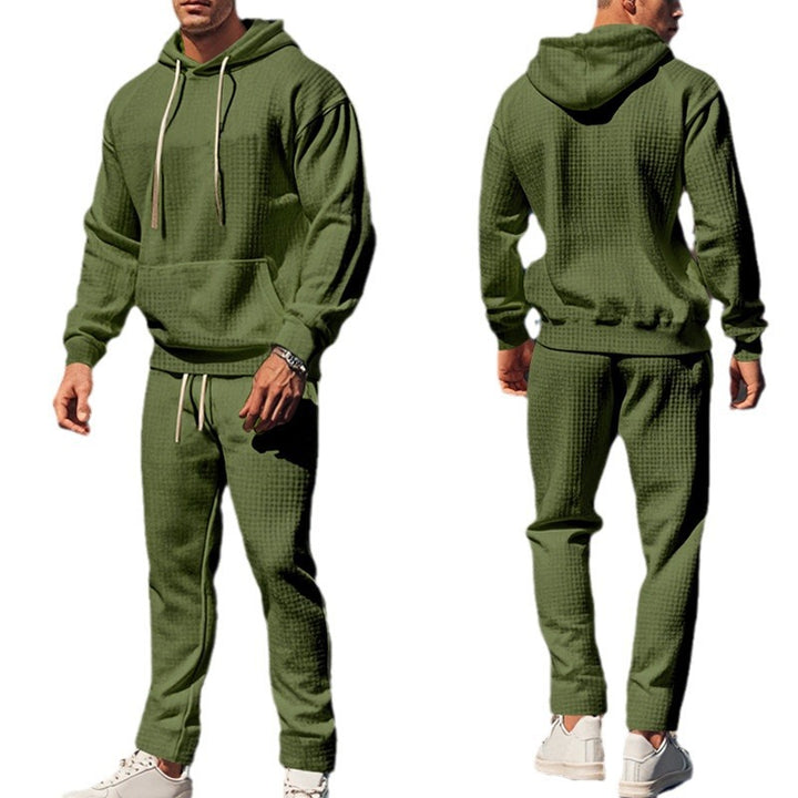 Herren lässiger Kapuzenpullover mit strukturiertem Design und praktischen Taschen Echoarchiv