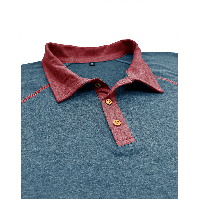 Herren sportliches Polohemd mit Kontrastkragen Echoarchiv
