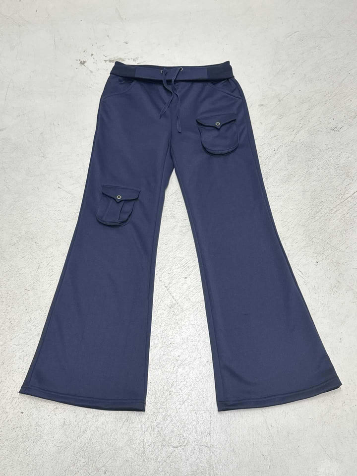 Damen Flared Cargo-Jogginghose mit Tunnelzug und aufgesetzten Klappentaschen Echo Archiv