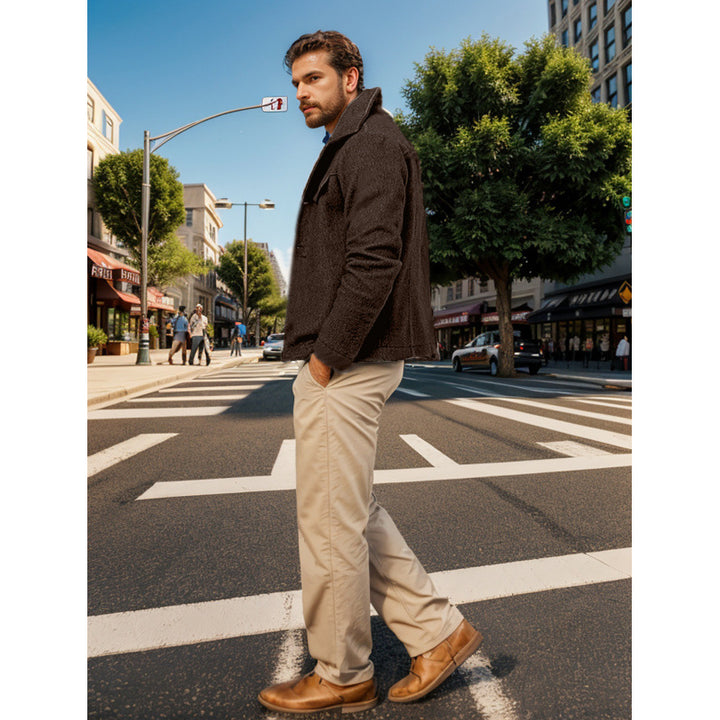 Herren modische Jeansjacke mit goldenen Knöpfen Echoarchiv