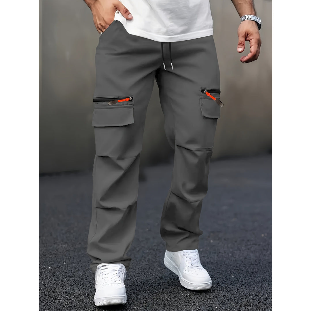 Herren cargo Hose mit innovativen Taschen und elastischem Bund Hedi-Mode