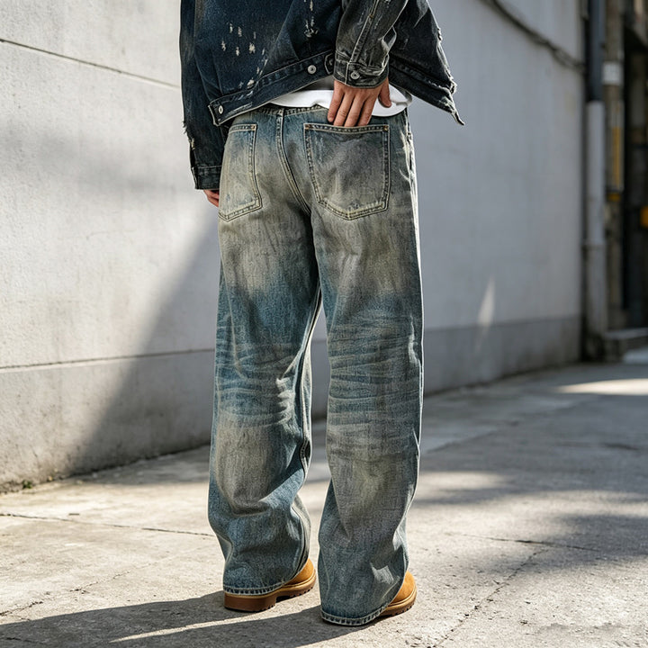 Herren Weit geschnittene Slim-Fit Jeans Echoarchiv