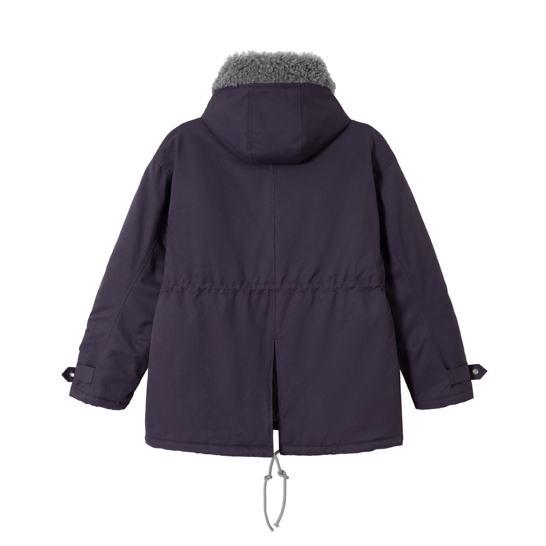 Damen Kurzparka mit Teddyfutter, Tunnelzug und Schnallenärmeln Echoarchiv