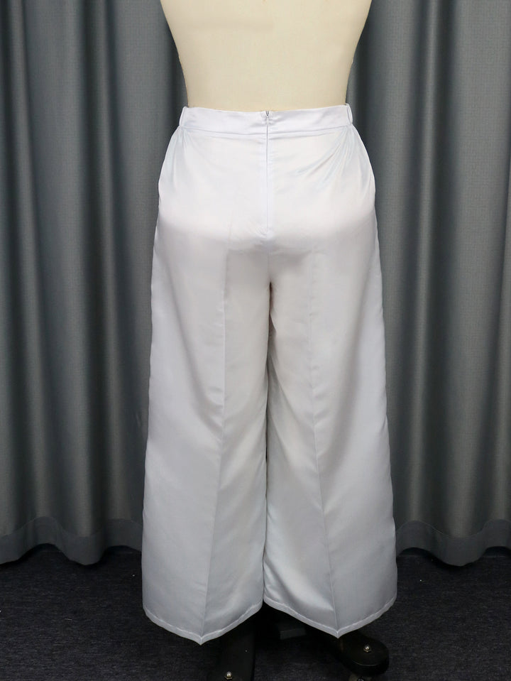 Damen Elegante weit geschnittene Satin-Hose Echo Archiv