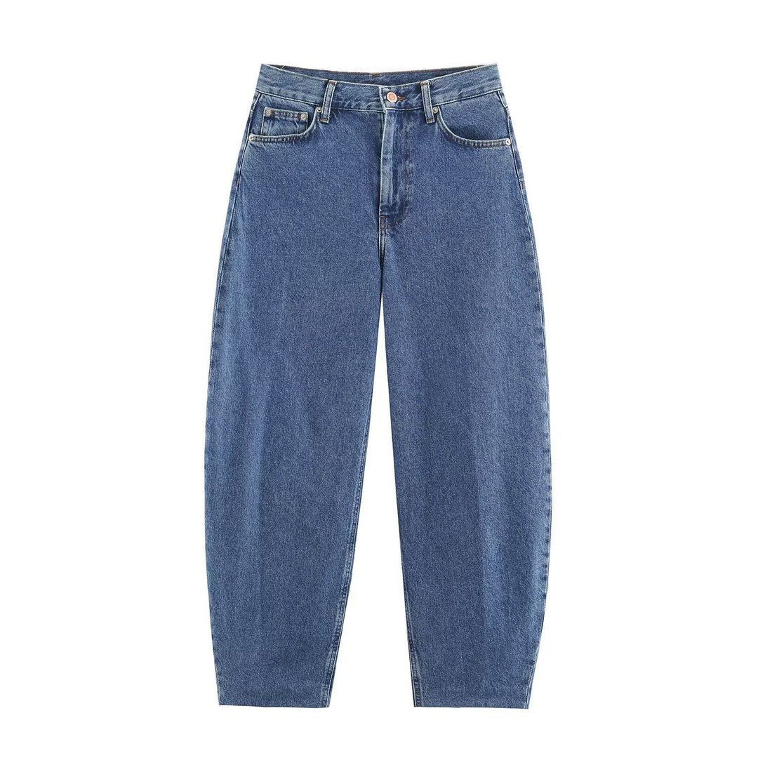 Damen Hochtaillierte Relaxed‑Fit Jeans mit konischem Bein Echo Archiv