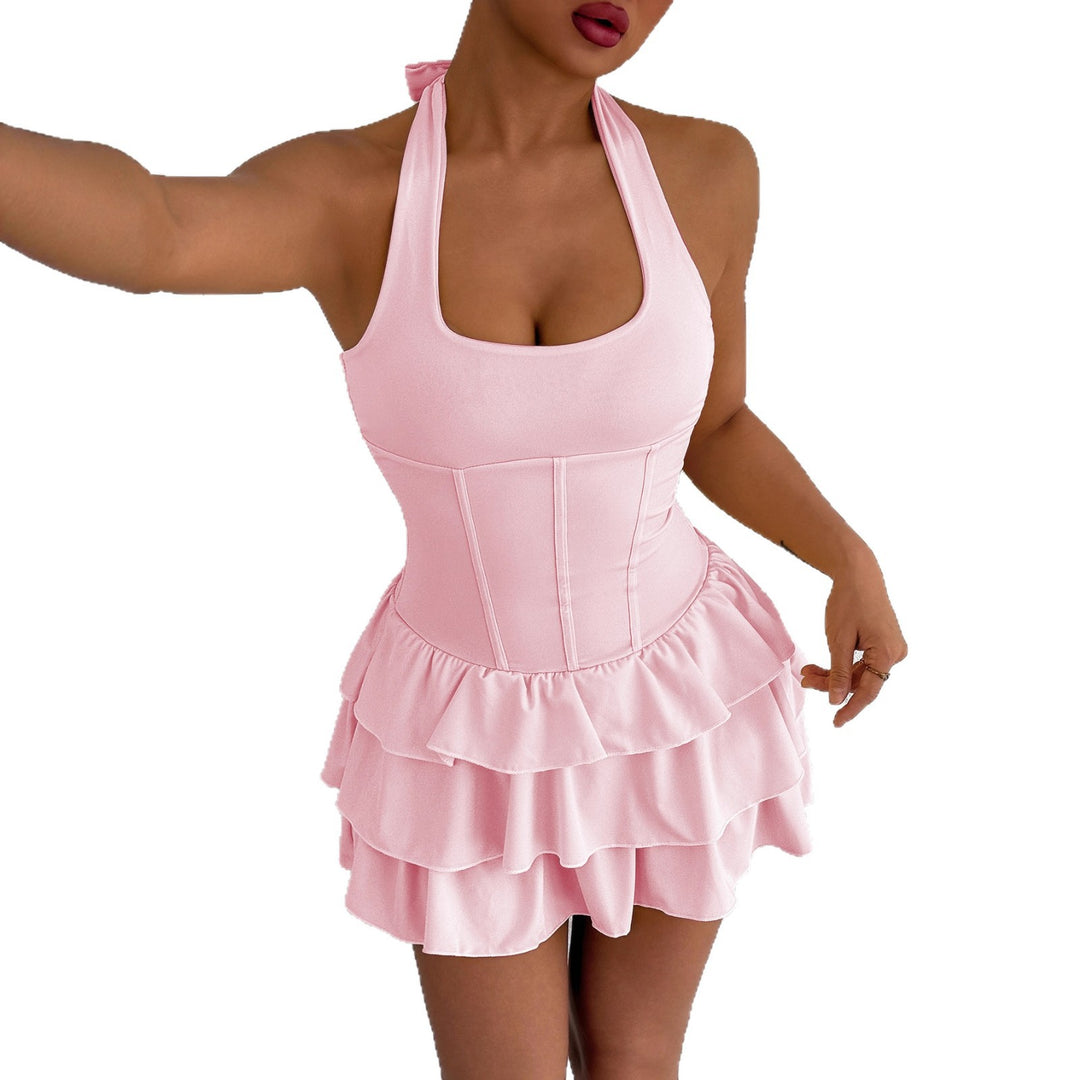 Damen Rüschenkleid mit trägerlosem Design und Figur formendem Schnitt Echo Archiv