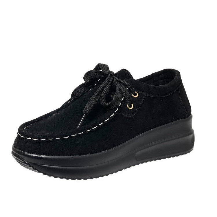 Damen Keilsneaker im Mokassinstil mit Veloursoptik und gepolsterter Komfortsohle Echo Archiv