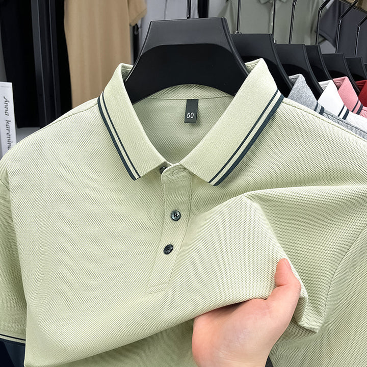 Herren sportliches Poloshirt mit strukturiertem Piqué-Stoff und modernem Kragen Echoarchiv