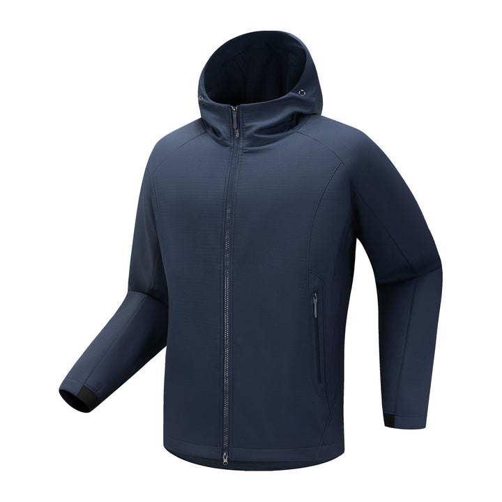 Herren Softshell-Funktionsjacke mit Wattierung, Kapuze & Zwei-Wege-Reißverschluss Echoarchiv