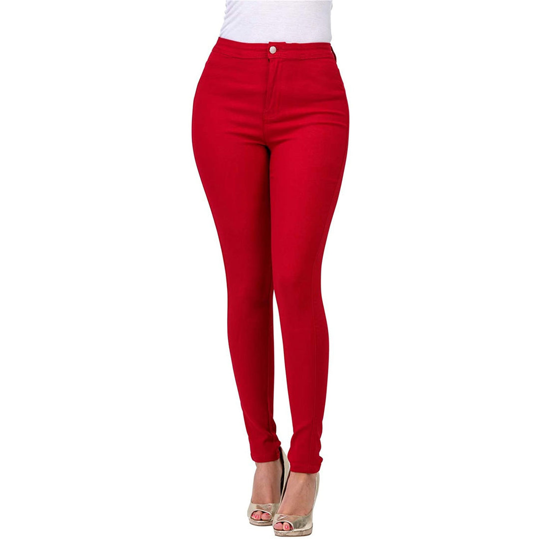 Damen Hoch geschnittene Skinny Jeans mit elastischem Stretch Echo Archiv