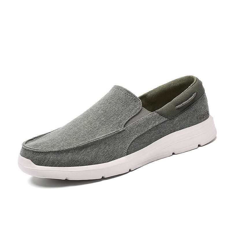 Herren nan legerer Canvas-Slipper mit elastischem Einsatz und stoßdämpfender Leichtsohle Echo Archiv
